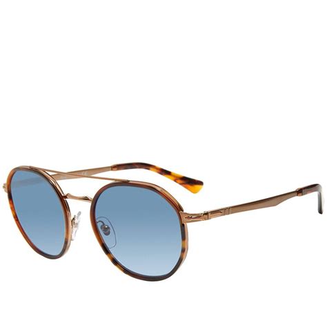 persol officina round sunglasses